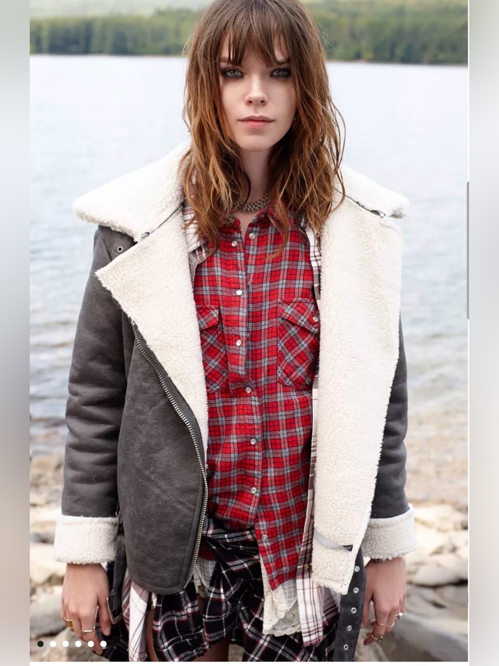 Glamorous X UO Sherpa Moto Jacket size XS